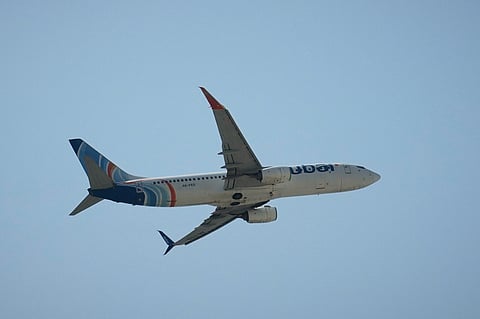 File photo: A flydubai aircraft takes off from Dubai International Airport, DUBAI. (AP Photo via PTI)