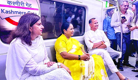 Delhi CM Rekha Gupta takes metro to push fuel savings campaign