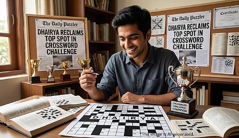 Dhairya reclaims top spot in crossword challenge