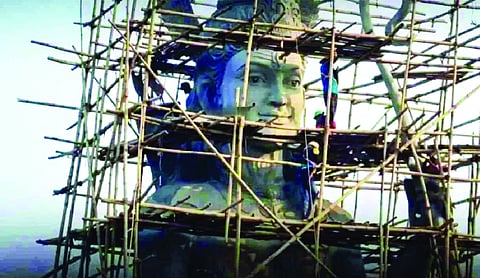 Dhaka University students protest desecration of image of Lord Ram