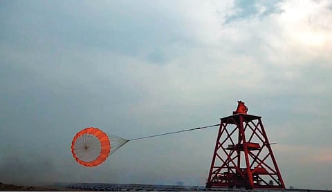 DRDO conducts parachute test for Gaganyaan