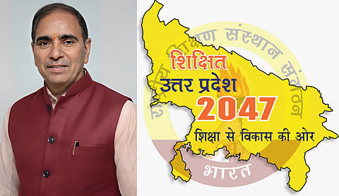 (Former Indian Airforce Officer, Pilot Rakesh Tyagi who is also known as the Education Man of Uttar Pradesh is working among teachers of Uttar Pradesh to support the Vision of Honorable Prime Minister and Honorable Chief Minister.)
