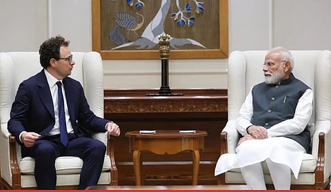 Indian Prime Minister Narendra Modi with Anthropic CEO Dario Amodei
