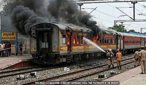 Fire breaks out in Jaynagar-Udhna Antyodaya Express coaches at Madhubani Station