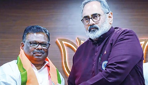Former Kerala CPI(M) MLA S Rajendran joins BJP
