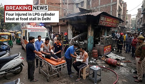 Four injured in LPG cylinder blast at food stall in Delhi