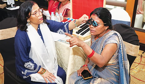 Free health check-up camp organised for anganwadi workers
