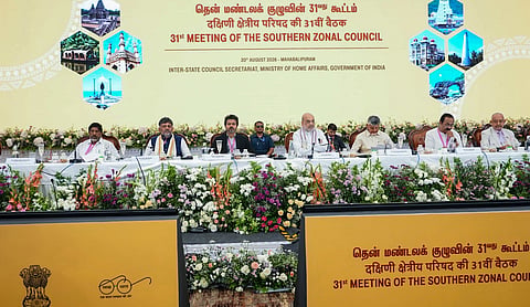Southern CMs meet under Amit Shah in Kovalam. Photo: PTI