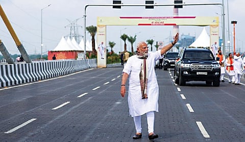 Prime Minister Narendra Modi inaugurated the Aunta-Simaria Bridge, four-lane Bakhtiyarpur to Mokama section of NH-31 in August 2025
