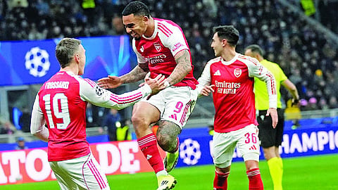 Gabriel Jesus helps Arsenal make history in 3-1 win at Inter Milan