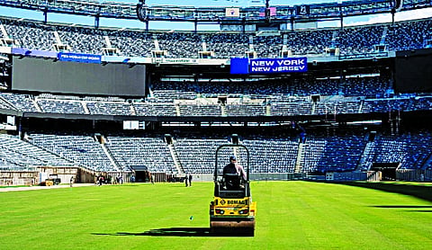 Grass installation starts at MetLife Stadium ahead of FIFA World Cup