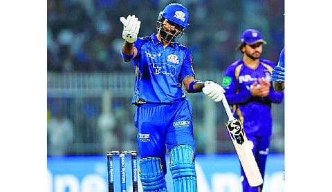 Hardik Pandya fined 10 per cent of match fee