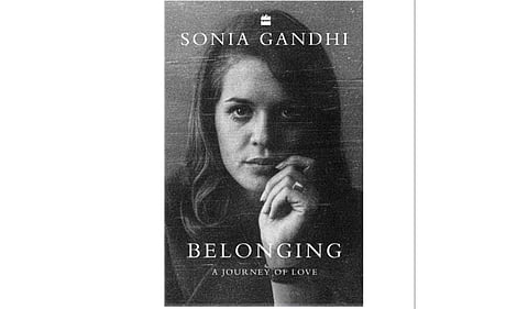 The cover of Sonia Gandhi’s memoir Belonging: A Journey of Love, which will be published in India by HarperCollins on November 10. Source: Instagram/HarperCollins India