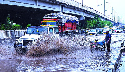Heavy rain floods roads, triggers massive traffic jams across Capital