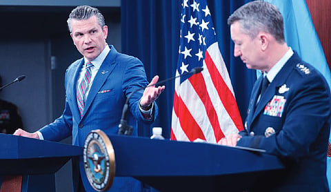 Hegseth, Caine hold news conference as Iran conflict intensifies in region