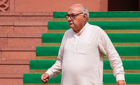 Congress MP Bhupinder Singh Hooda during the Monsoon session of Parliament, in New Delhi, Wednesday, Aug. 12, 2026. PTI image