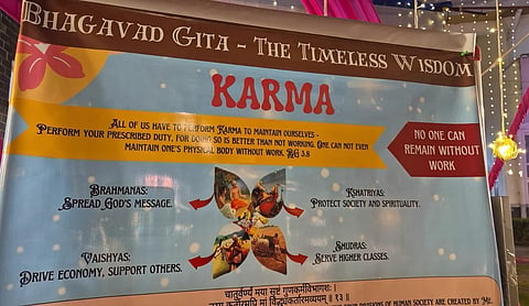 A poster states that Shudras should serve higher classes, NEW DELHI on Sunday, September 6.