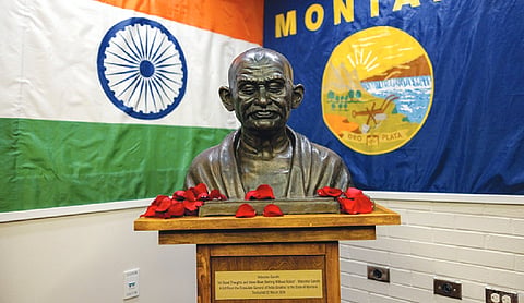In a first, bust of Mahatma Gandhi unveiled in US state of Montana