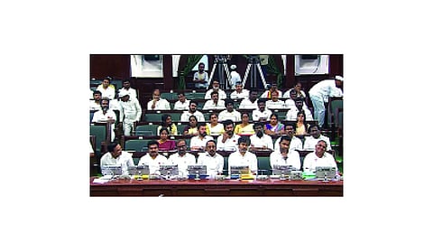 In a first, CM Vijay sits with ministers in TN Assembly