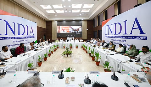 INDIA bloc leaders meet to plan joint agitation over SIR, seek CEC Gyanesh Kumar's resignation