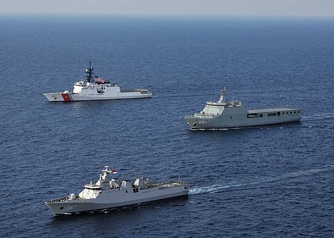 Representational image: Indonesian and US Coast Guard ships transit the Java Sea during a 2012 exercise. File photo. Photo: Gregory A. Harden II/U.S. Navy (public domain).