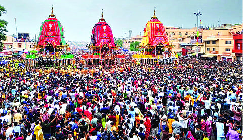 Jagannath chariots reach Puri’s Gundicha temple