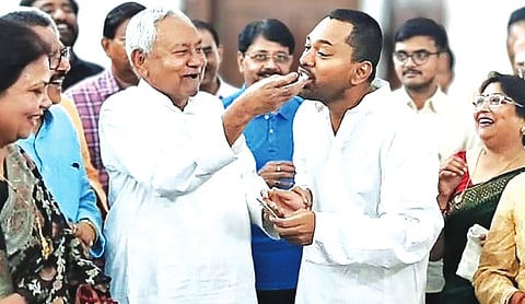 JD(U) celebrates as Nishant Kumar enters politics