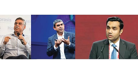 Karan Adani, Vishal Sikka, Sunil Munjal attends AIMA Platinum Jubilee celebrations