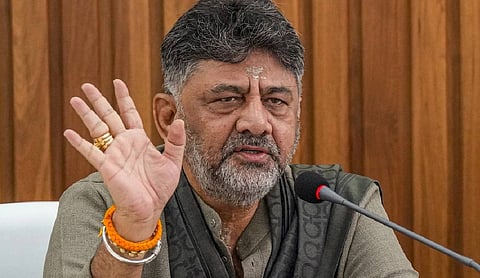 File photo: Karnataka Chief Minister D K Shivakumar during a visit to the Yeshwanthpur APMC Yard in Bengaluru, BENGALURU. (PTI Photo)