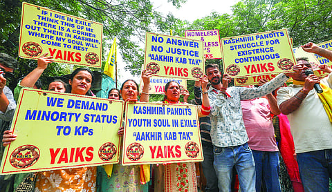 Kashmiri Pandits protest in Jammu; seek rehabilitation policy, fresh job package