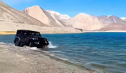 Ladakh fines 4 tourists Rs 2 lakh for illegal off-roading in Pangong Lake