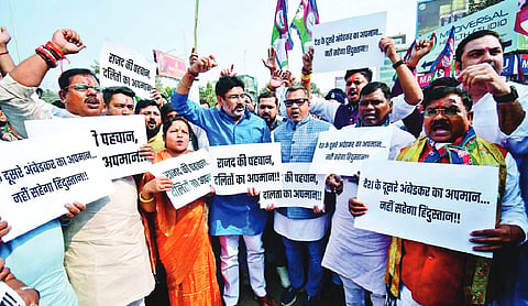 LJP(RV) protests against RJD MLA’s comment on Ram Vilas Paswan