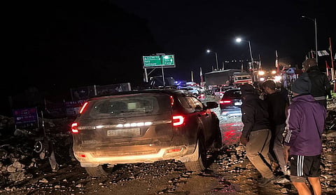 Manali-Leh Highway reopens after flash flood; around 50 vehicles stranded in Himachal