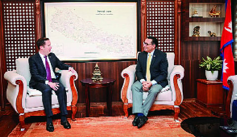 Nepal’s finance minister and US envoy Sergio Gor discuss economic partnership