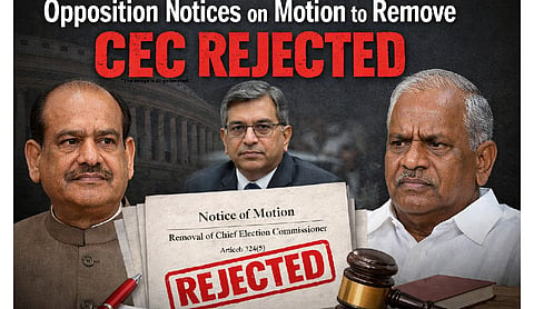 Opposition notices on motion to remove CEC rejected