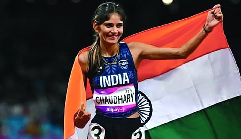 Parul Chaudhary betters own record to finish second