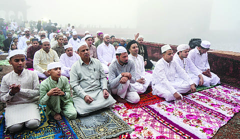 People throng mosques for Eid prayers across Capital