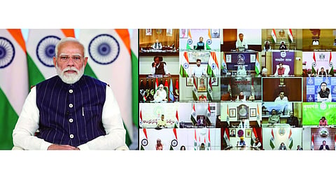 PM chairs meet with CMs on West Asia