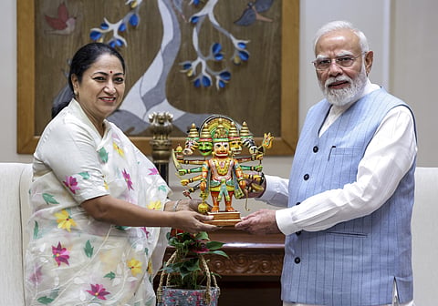 File photo: Prime Minister Narendra Modi during a meeting with Delhi Chief Minister Rekha Gupta, NEW DELHI. (@PMOIndia/X via PTI Photo)