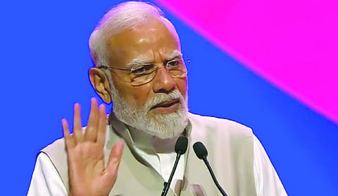 PM urges global cooperation in space, cites ISRO’s role for humanity