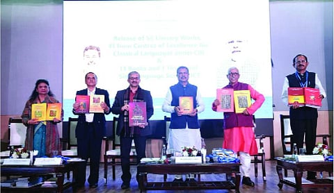 Pradhan releases 55 literary works in classical languages