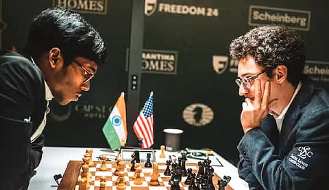 Praggnanandhaa draws with Caruana