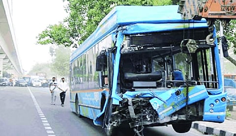 Public transport buses involved in around 150 road accidents in 2024-25