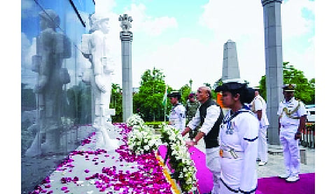Rajnath visits IPKF memorial in Colombo