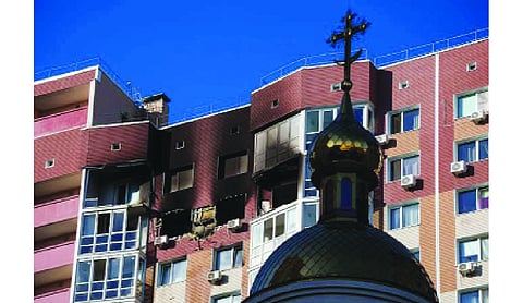 Russian aerial strikes snarl traffic on Kyiv bridges