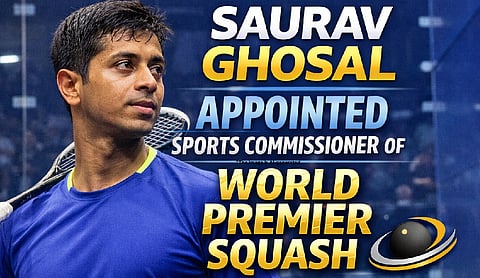 Saurav Ghosal appointed sports commissioner of World Premier Squash