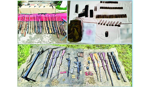 Security forces seize major cache of arms in Manipur