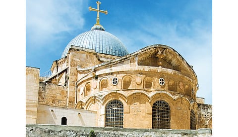 Shrapnel from Iranian missile barrage falls near Church of Holy Sepulchre