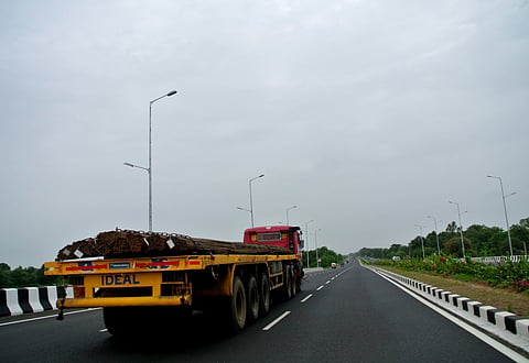 Representational image: An open truck transports freight in a 2015 file photograph. Photo: Sneha G Gupta / Wikimedia Commons (CC BY-SA 4.0).