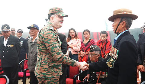 Spear Corps GOC lays stone for war memorial